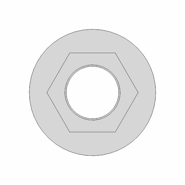 Hexagonal Coupling Washer With Central Hole | High-Quality CAD Model