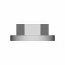 Hexagonal Coupling Washer With Central Hole | High-Quality CAD Model_90_0_degree_snapshot