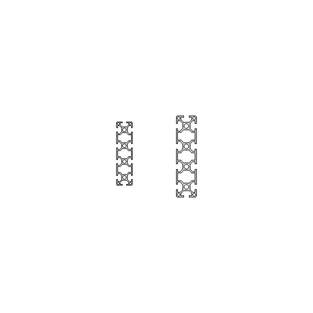 30X120 B-Type Slot 8 Nut 8 Aluminium Profile | High-Quality CAD Model_0_0_degree_snapshot