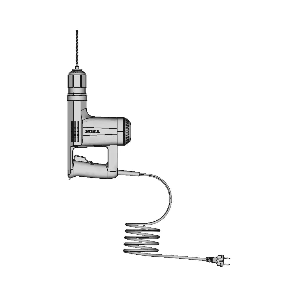 Hilti Te12S - Rotary Percussion Drill - Downloadable CAD Representation_0_90_degree_snapshot