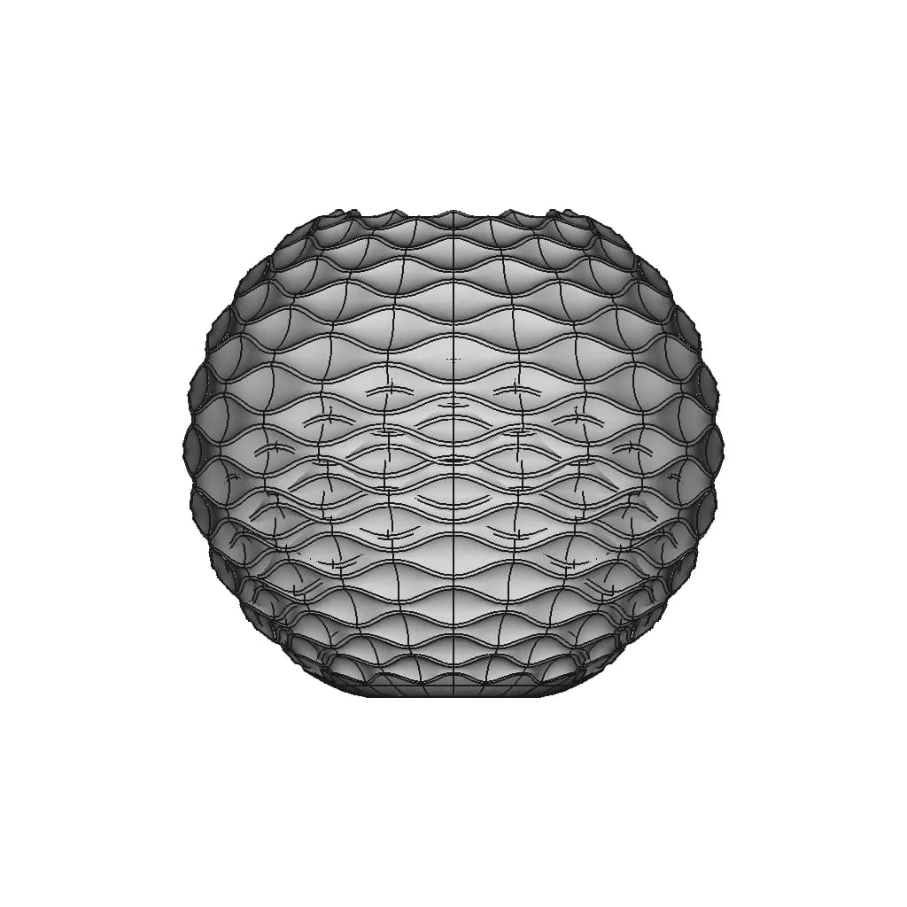 Embossed Wave Vase - Downloadable CAD Representation_0_0_degree_snapshot
