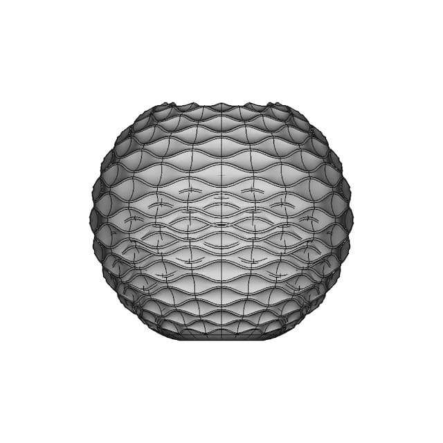 Embossed Wave Vase - Downloadable CAD Representation