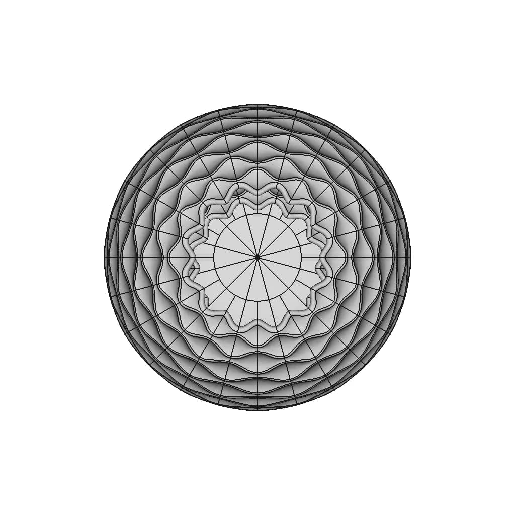 Embossed Wave Vase - Downloadable CAD Representation_270_0_degree_snapshot