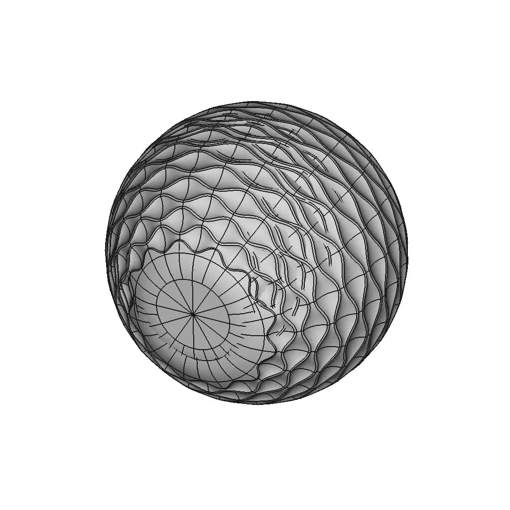 Embossed Wave Vase - Downloadable CAD Representation_60_30_degree_snapshot