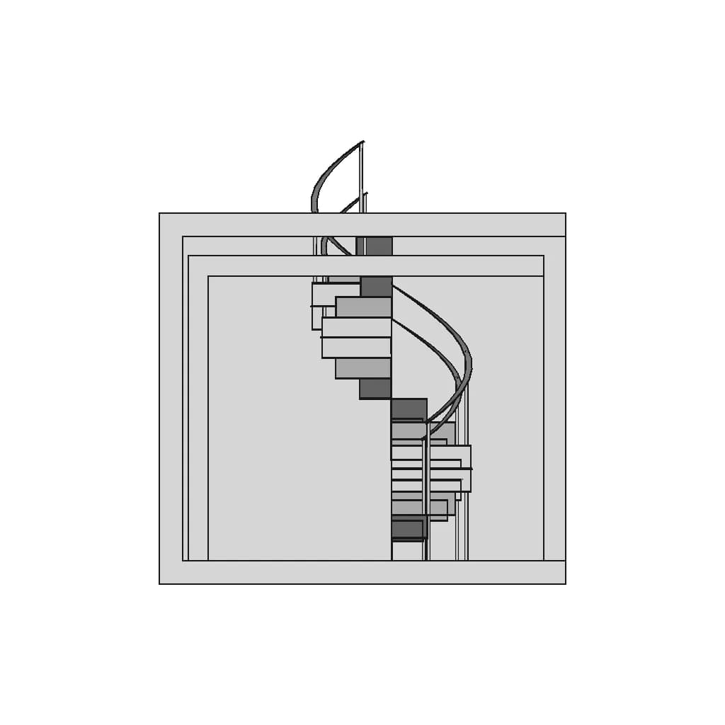 Spiral Staircase | High-Quality CAD Model_0_90_degree_snapshot