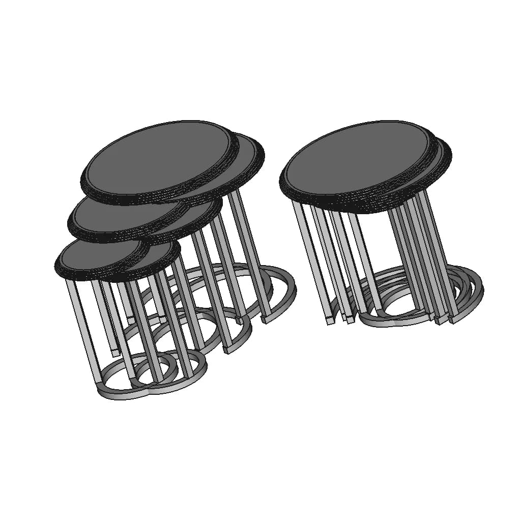 Marble Coffee Table - Downloadable CAD Representation_60_30_degree_snapshot
