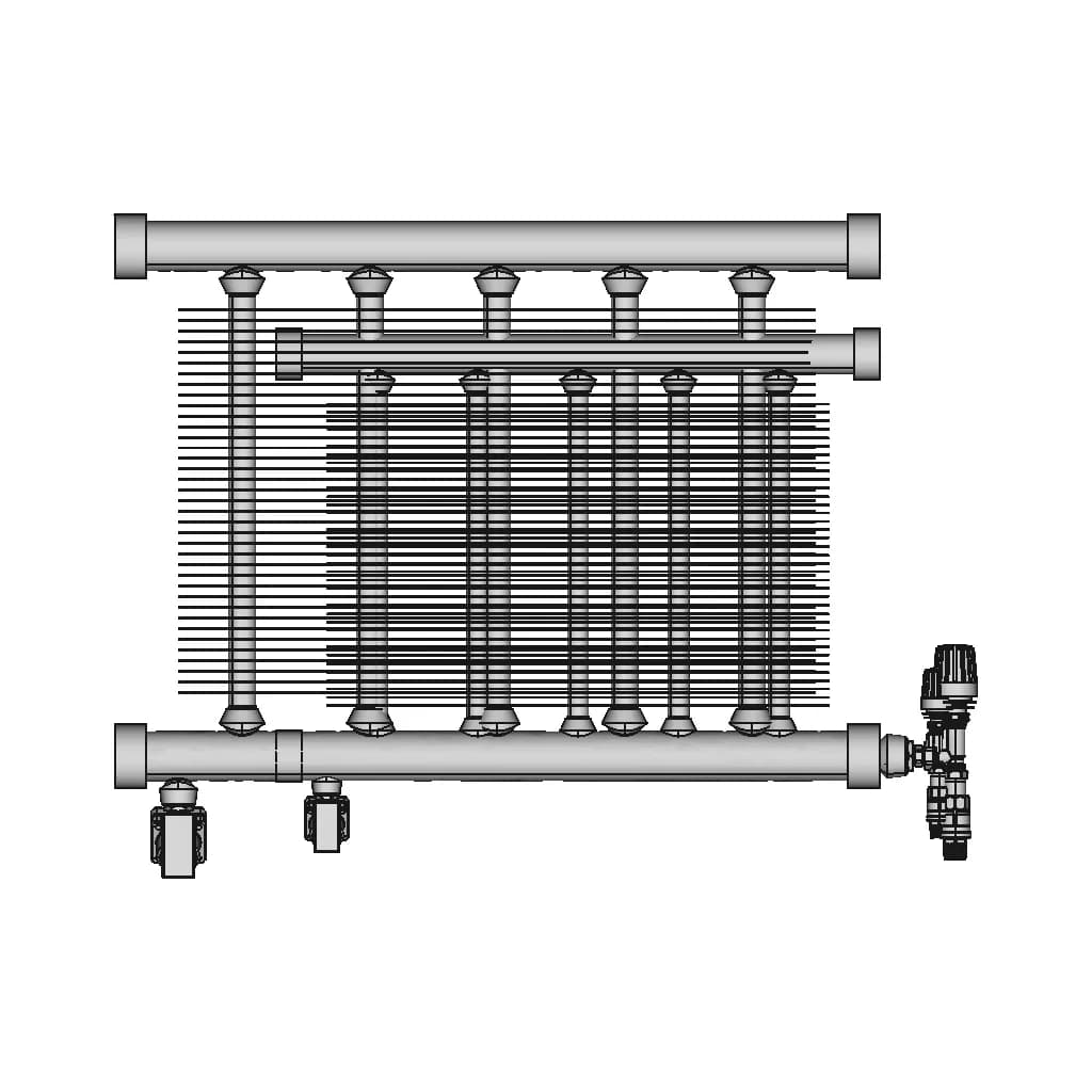 Custom Radiator, 2-Pipe Steam - Downloadable CAD Representation_0_270_degree_snapshot
