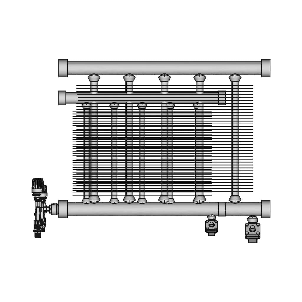 Custom Radiator, 2-Pipe Steam - Downloadable CAD Representation_0_90_degree_snapshot