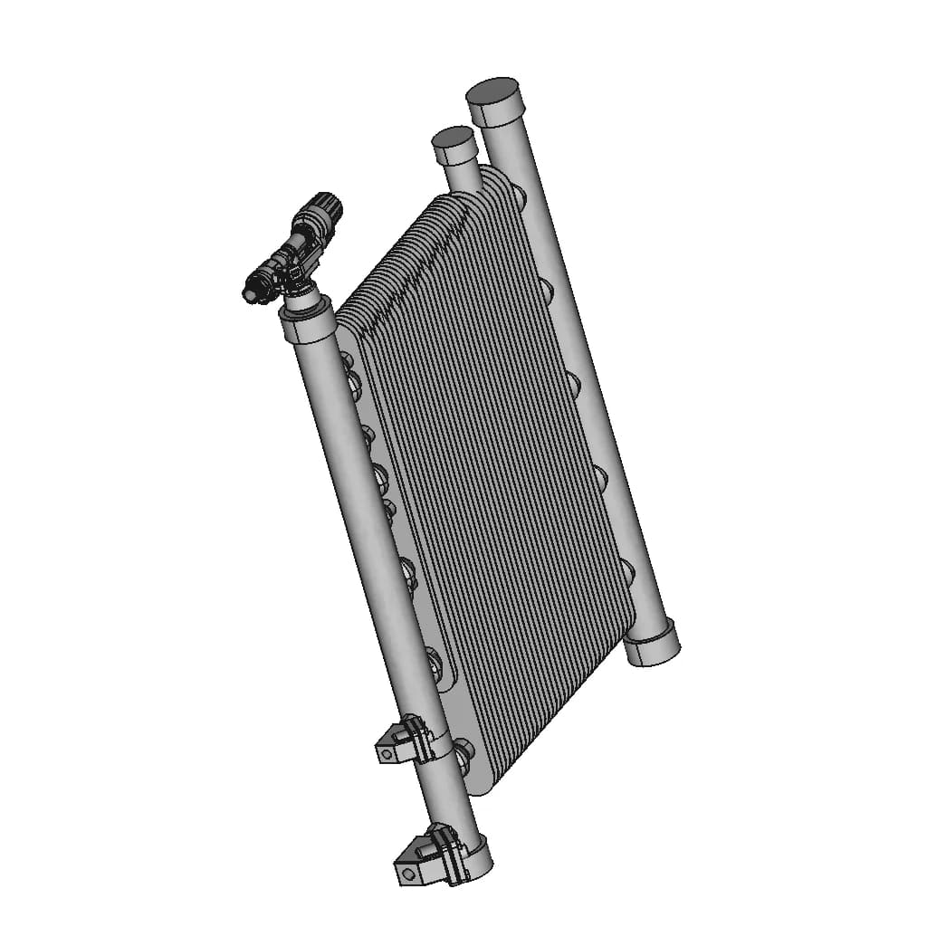 Custom Radiator, 2-Pipe Steam - Downloadable CAD Representation_60_30_degree_snapshot