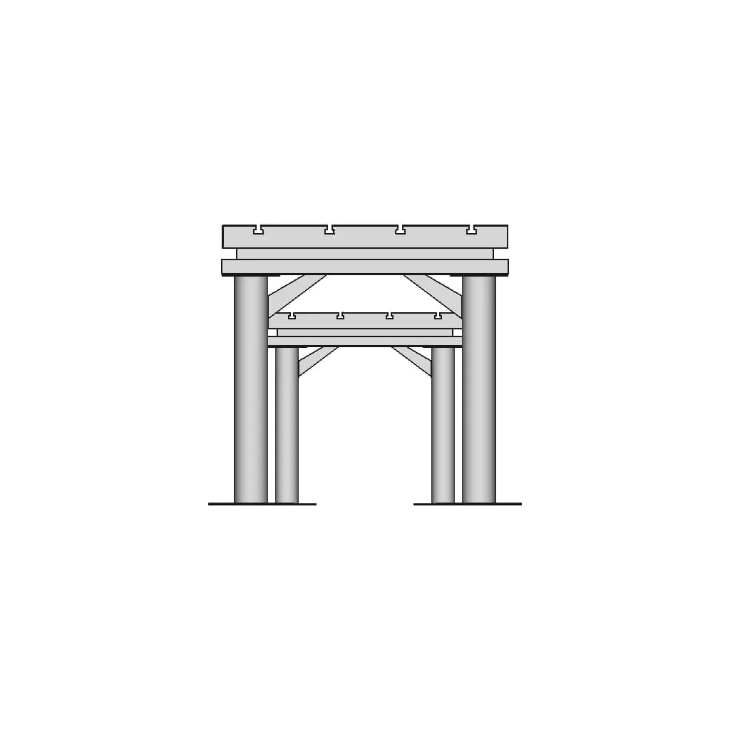 Fixture T Slot Table With 4 T Slots Cast Iron Plate 2M X 1M | 3D Engineering Design File_0_90_degree_snapshot