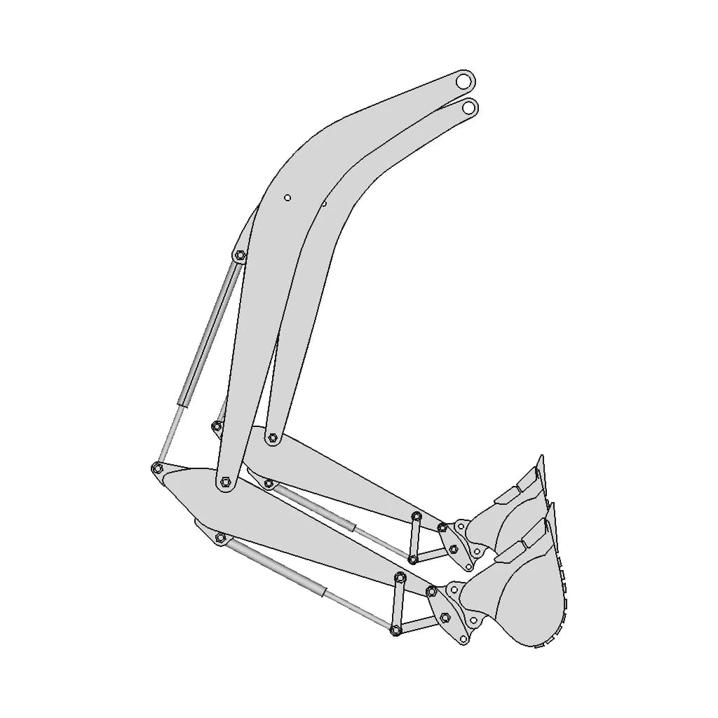 Excavator Cad Model - Standard Mechanical Component_0_90_degree_snapshot