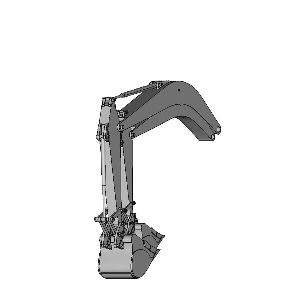 Excavator Cad Model - Standard Mechanical Component_60_30_degree_snapshot