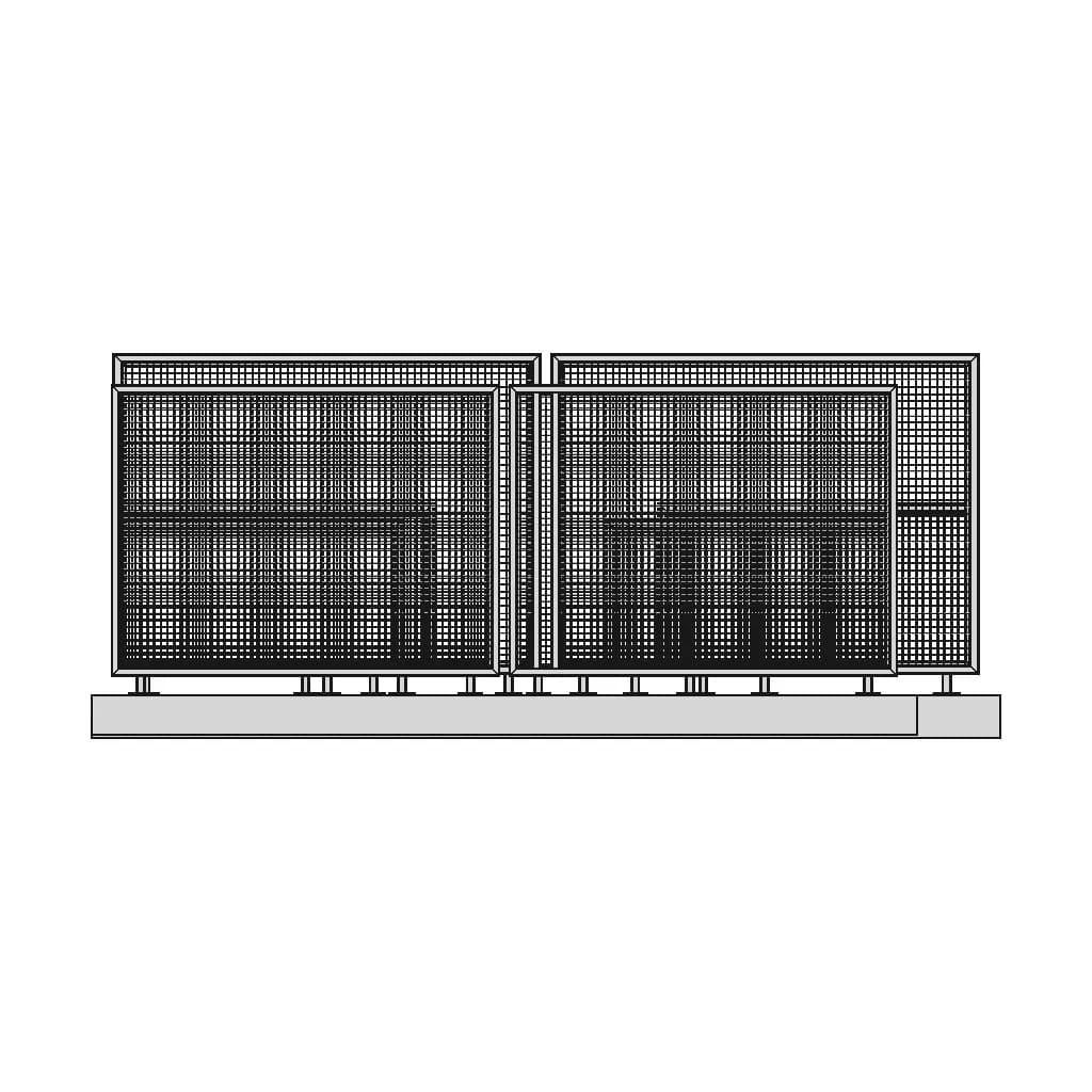 Metal Fence (Parametric) | High-Quality CAD Model_0_0_degree_snapshot