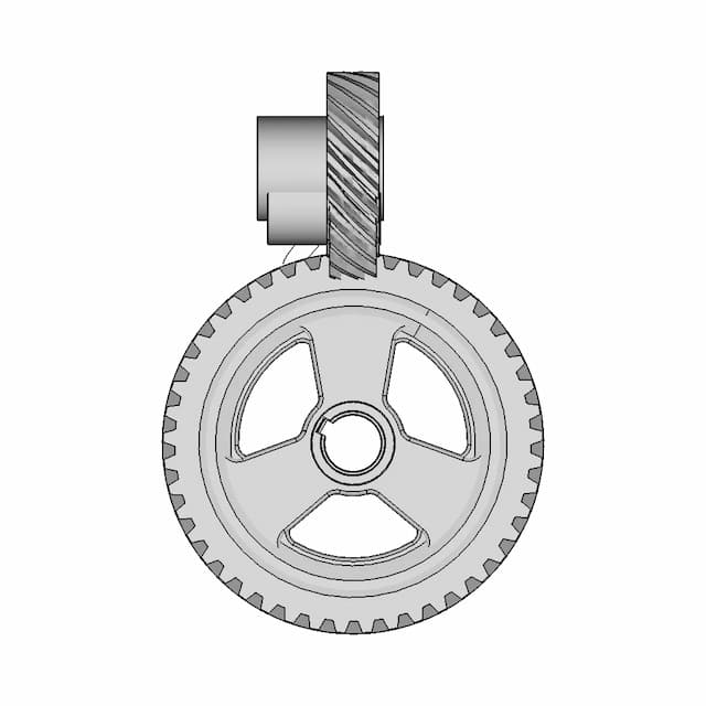 Engranaje Helicoidal De Ejes Cruzados | High-Quality CAD Model