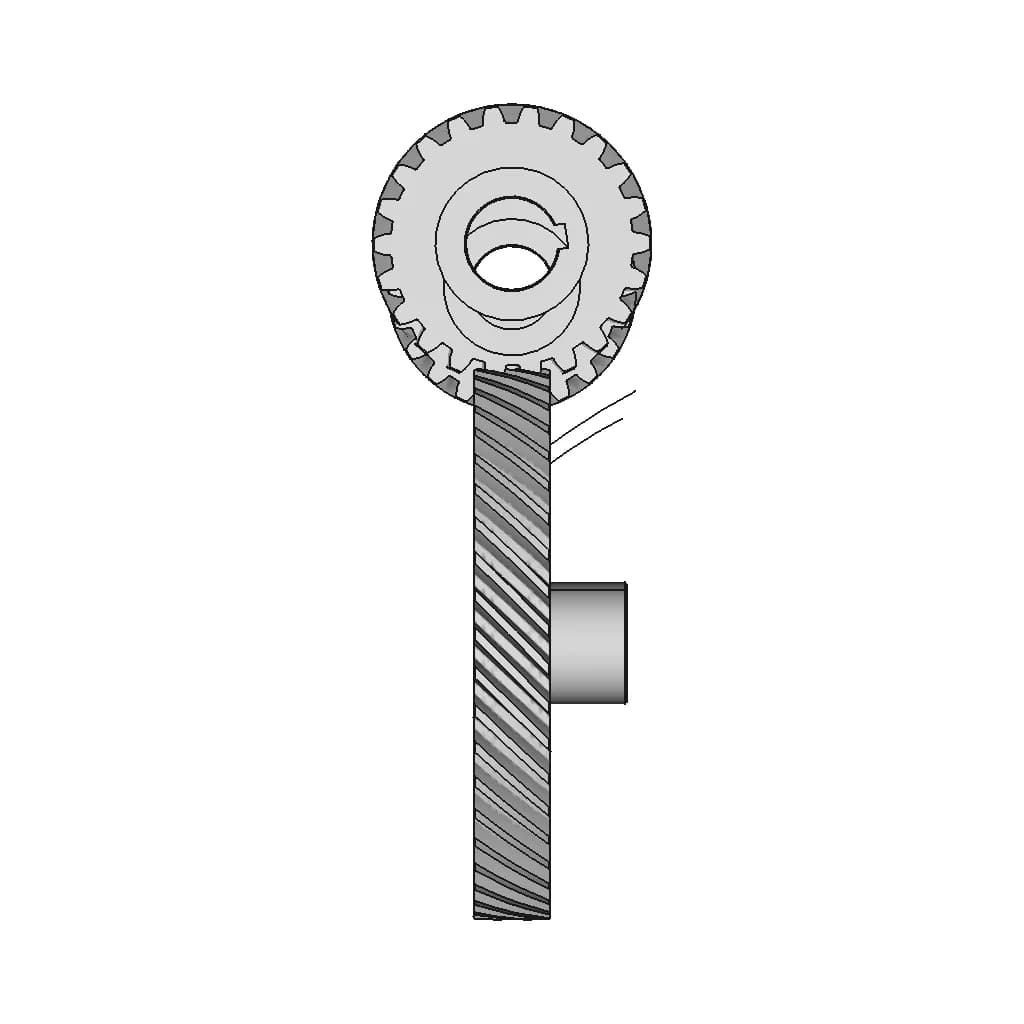 Engranaje Helicoidal De Ejes Cruzados | High-Quality CAD Model_0_90_degree_snapshot