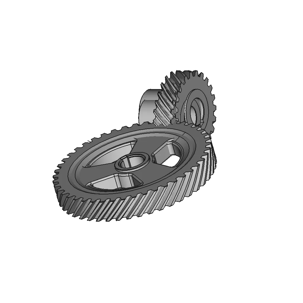 Engranaje Helicoidal De Ejes Cruzados | High-Quality CAD Model_60_30_degree_snapshot