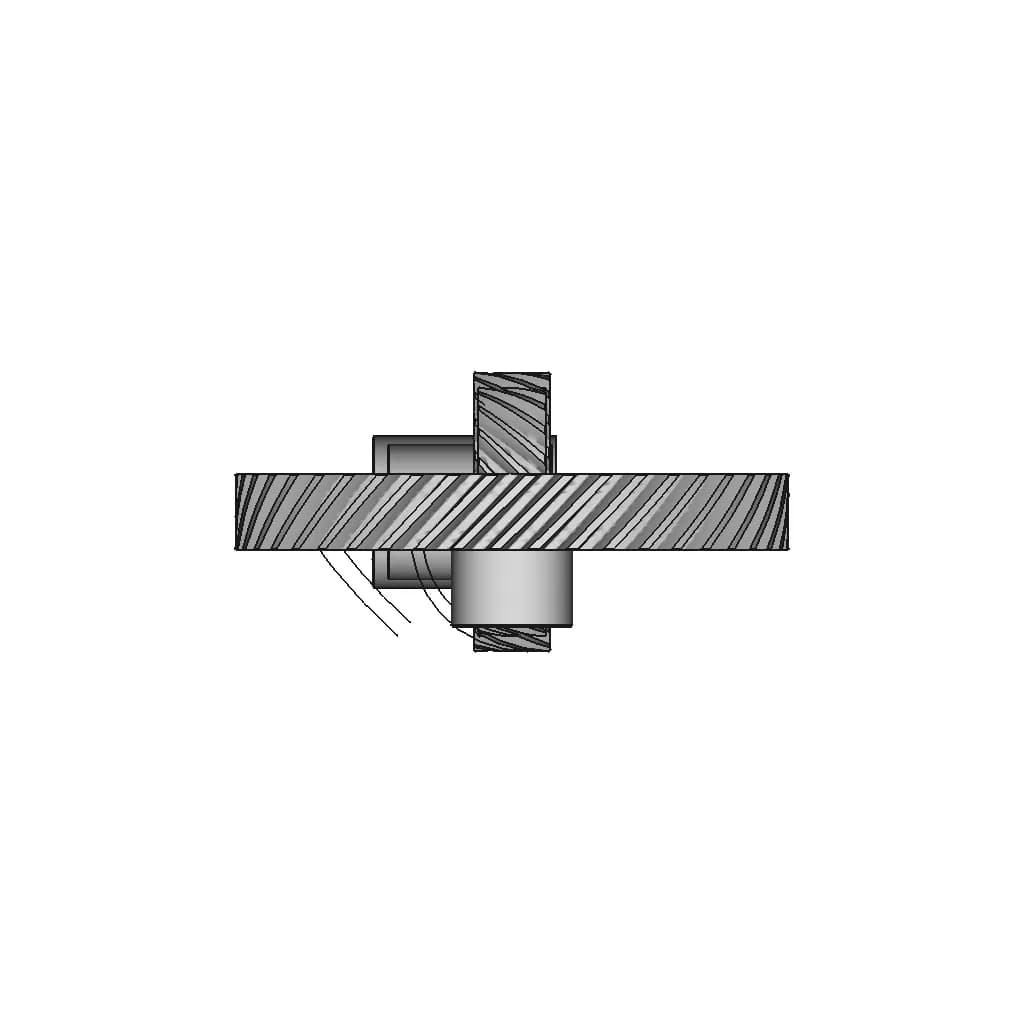 Engranaje Helicoidal De Ejes Cruzados | High-Quality CAD Model_90_0_degree_snapshot