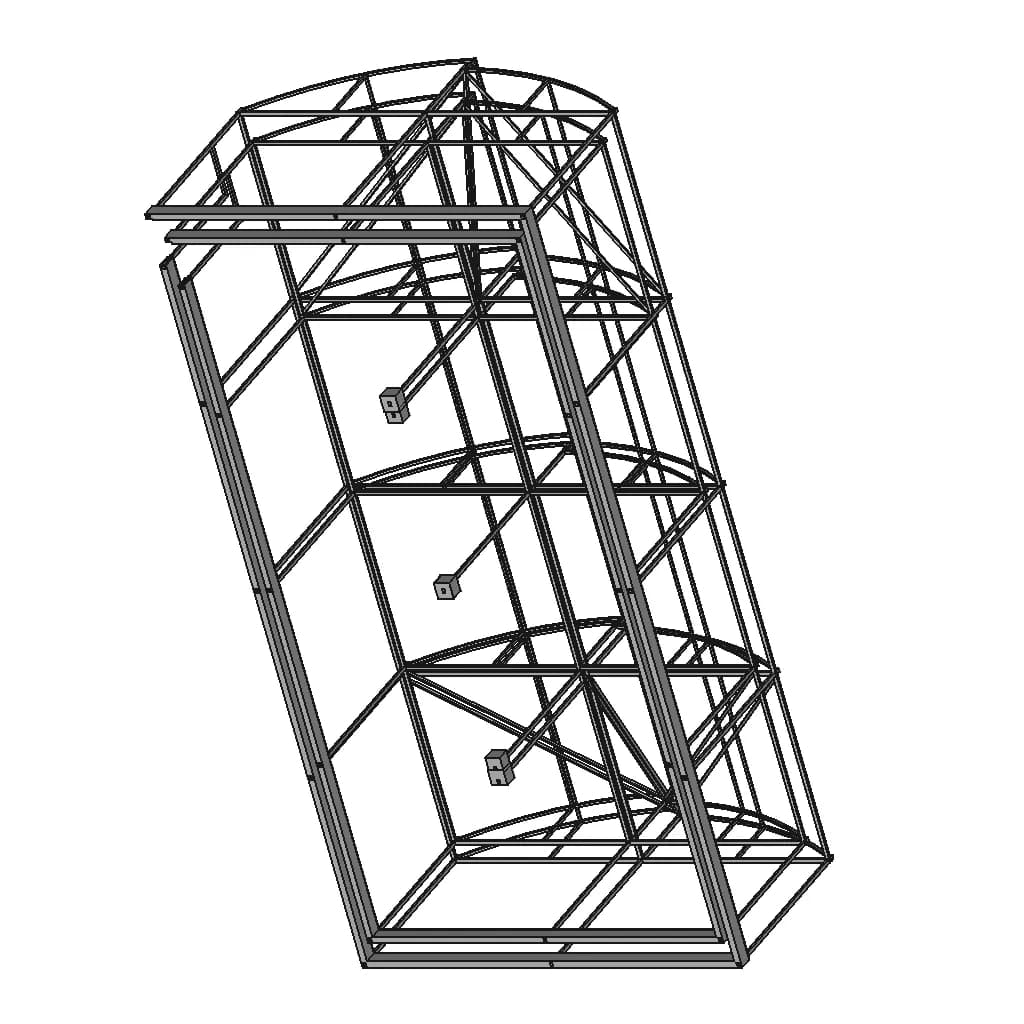 Greenhouse 6X12 M - Downloadable CAD Representation_60_30_degree_snapshot