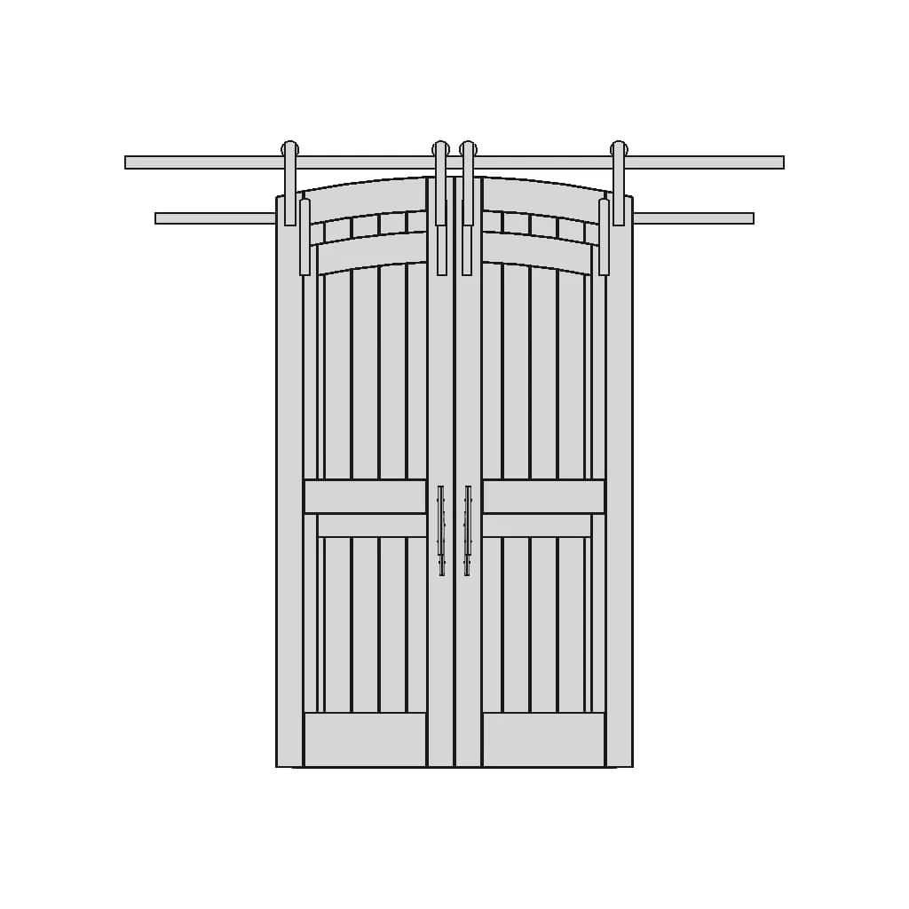 48" Double Barn Door | 3D Engineering Design File_0_0_degree_snapshot