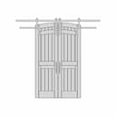 48" Double Barn Door | 3D Engineering Design File_0_0_degree_snapshot