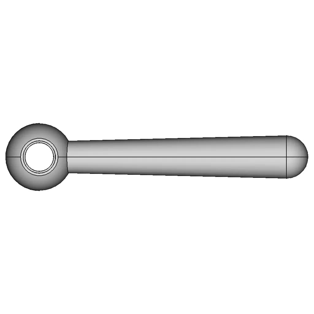Din 99 - Tension Lever - Forms K, L, M, N - Complete - Downloadable CAD Representation_270_0_degree_snapshot