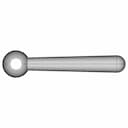 Din 99 - Tension Lever - Forms K, L, M, N - Complete - Downloadable CAD Representation_270_0_degree_snapshot