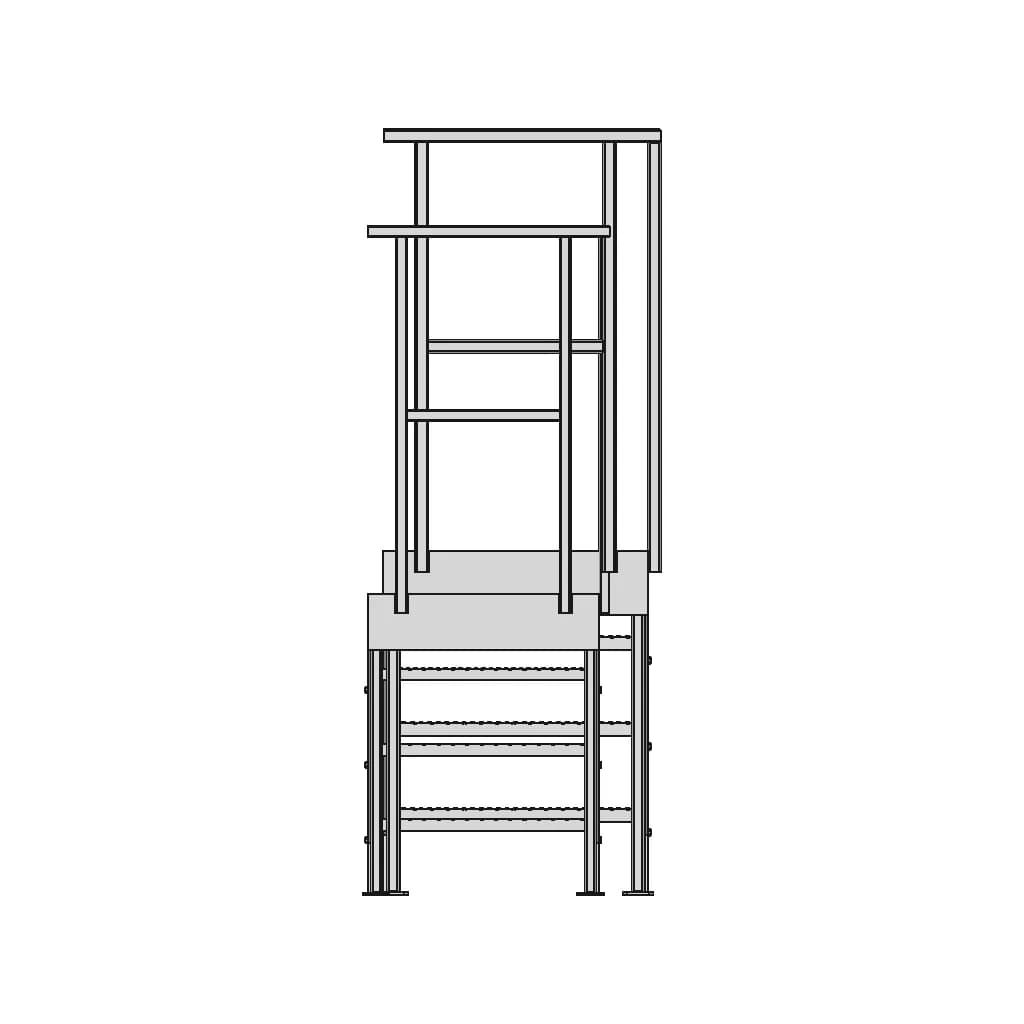 Staircase With Platform - Standard Mechanical Component_0_0_degree_snapshot