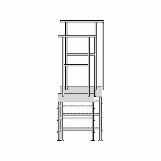 Staircase With Platform - Standard Mechanical Component