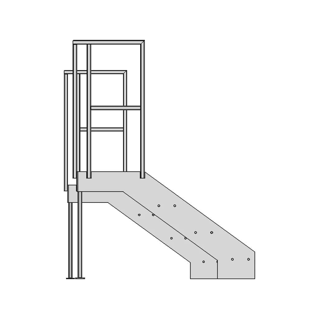 Staircase With Platform - Standard Mechanical Component_0_90_degree_snapshot