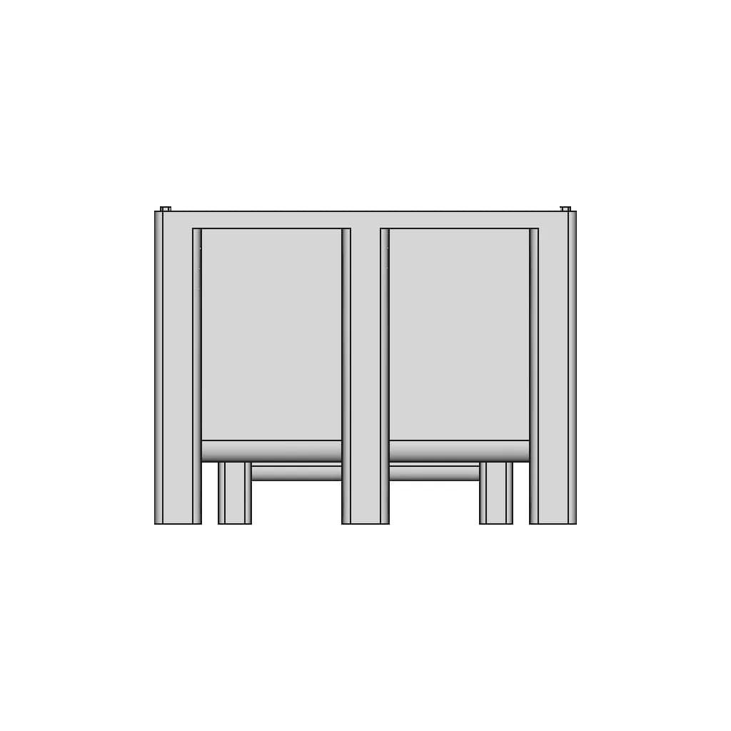 Plastic Pallet Box 1200X1000 - Standard Mechanical Component_0_90_degree_snapshot