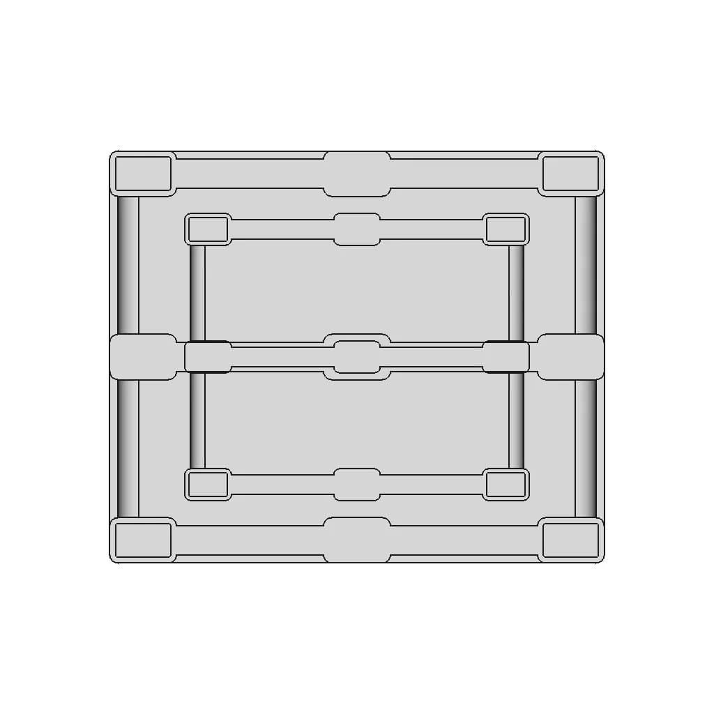 Plastic Pallet Box 1200X1000 - Standard Mechanical Component_90_0_degree_snapshot