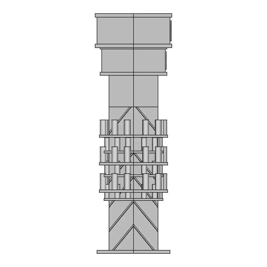 Hexagonal Freestanding Display Tower Unit - Standard Mechanical Component_0_270_degree_snapshot