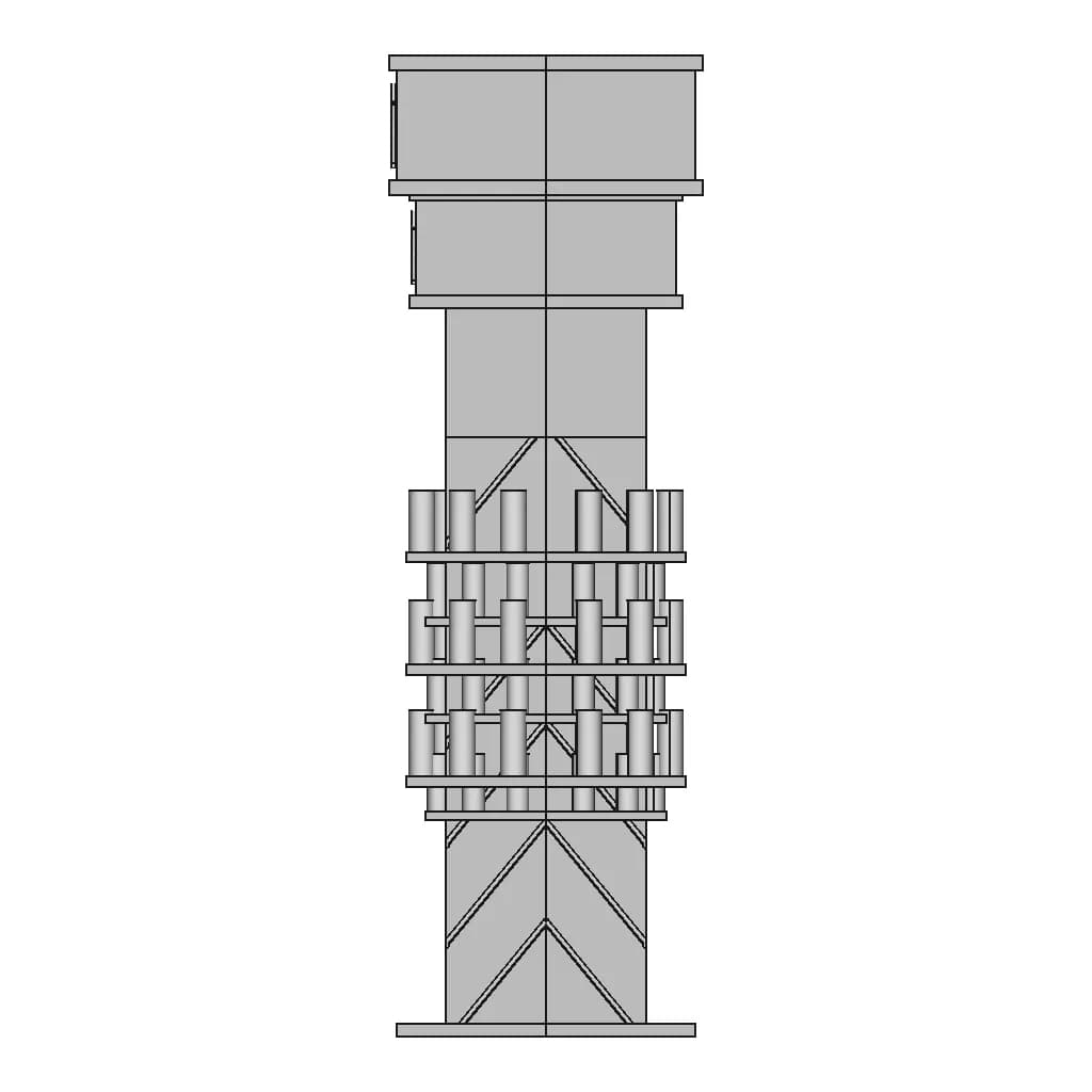 Hexagonal Freestanding Display Tower Unit - Standard Mechanical Component_0_90_degree_snapshot