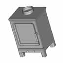 Wood Burner Stove - Downloadable CAD Representation_60_30_degree_snapshot