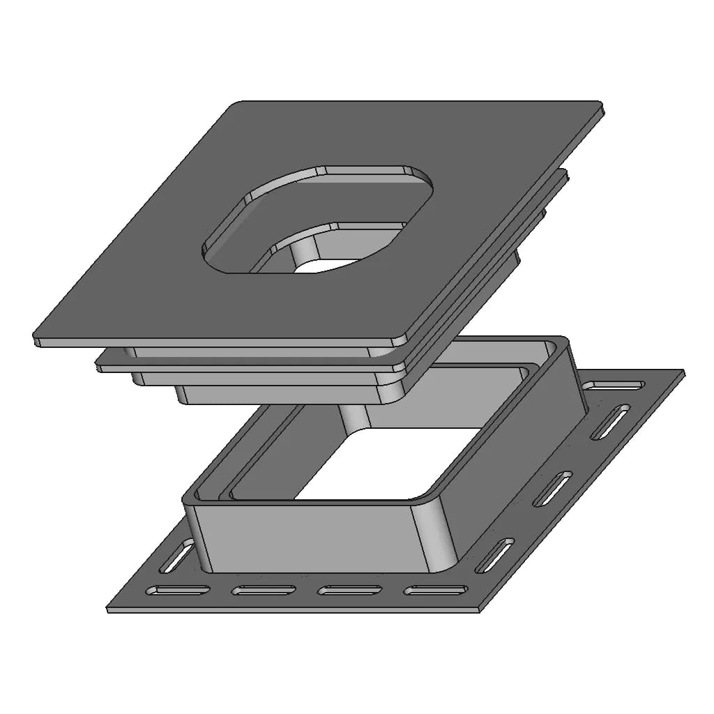 Mounting Block For Vinyl Siding | 3D Engineering Design File_60_30_degree_snapshot