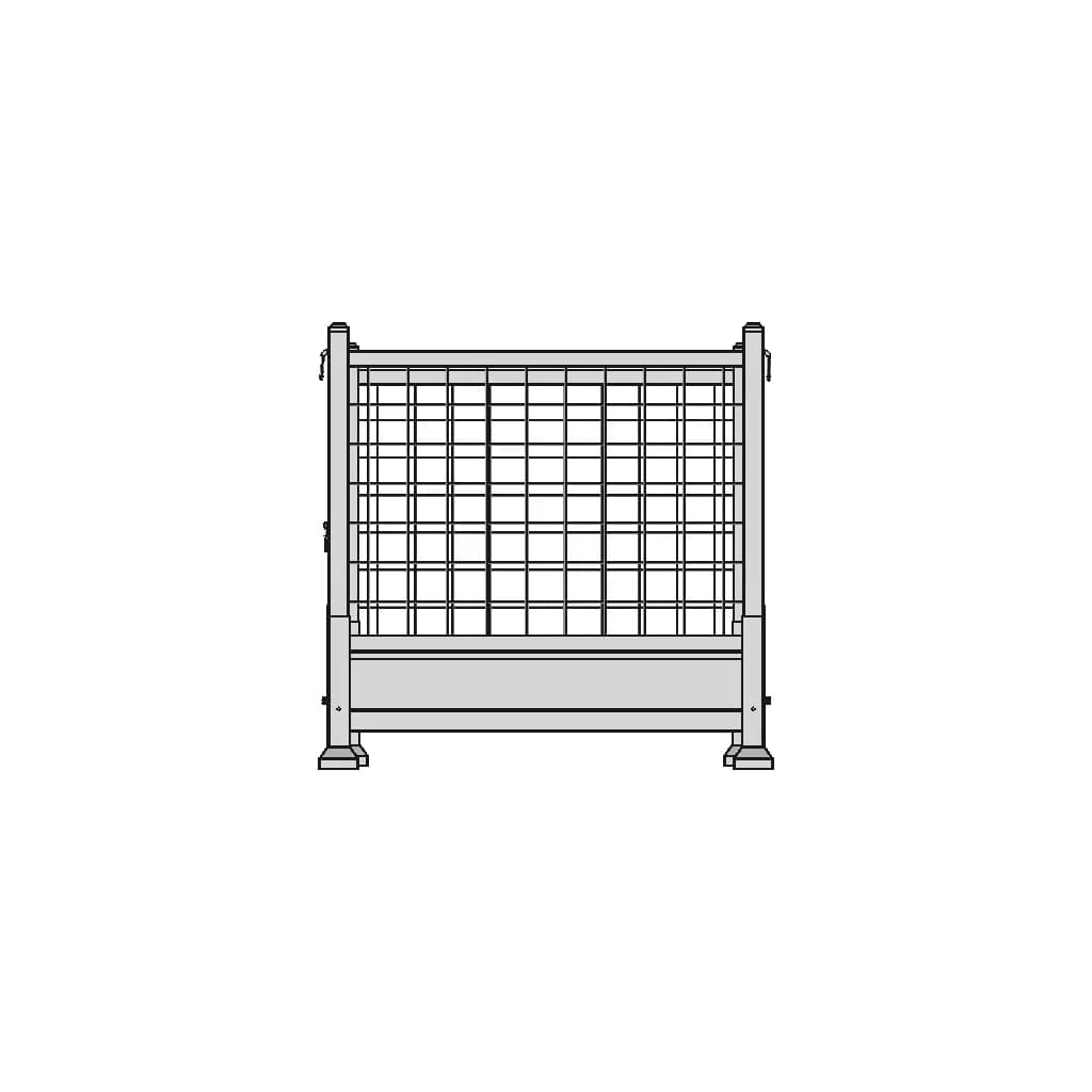 Collapsible Cage Pallet - Downloadable CAD Representation_0_90_degree_snapshot