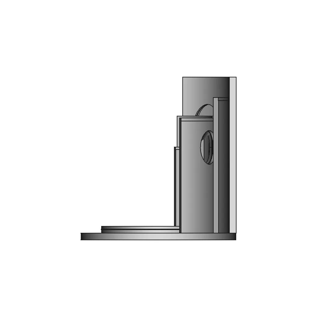 Half Moon Geometric Minimalist Abstract Podium | 3D Engineering Design File_0_90_degree_snapshot