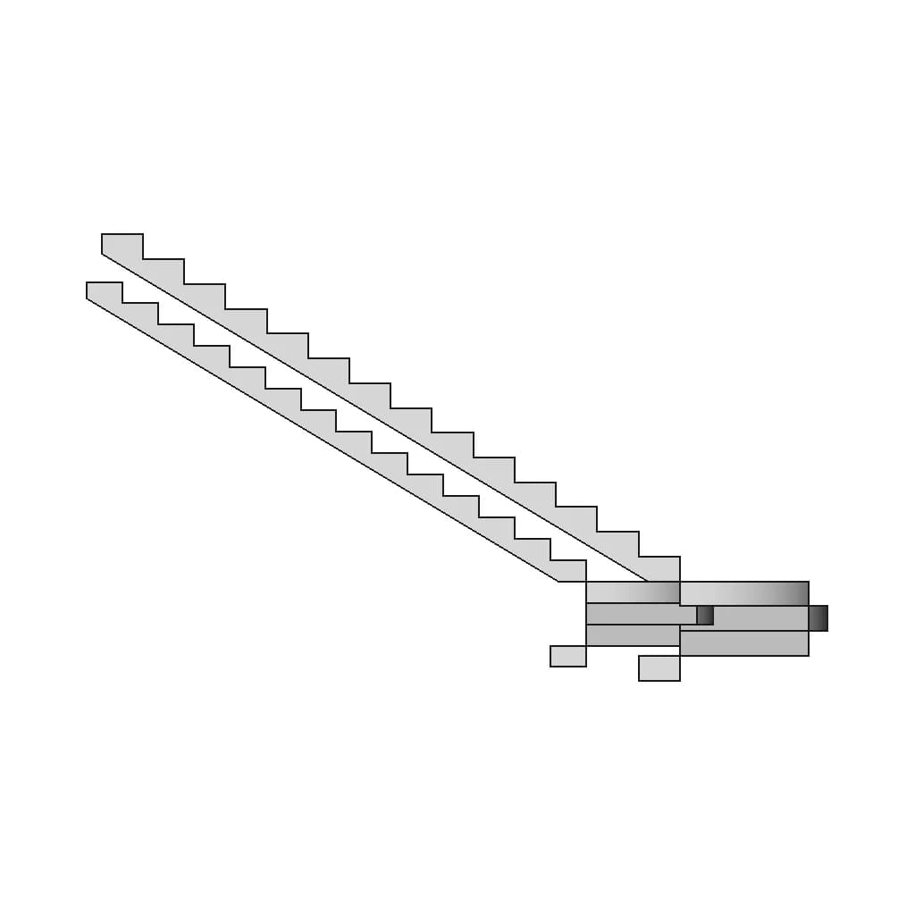 Stairs_One_Side_Only | 3D Engineering Design File_0_0_degree_snapshot