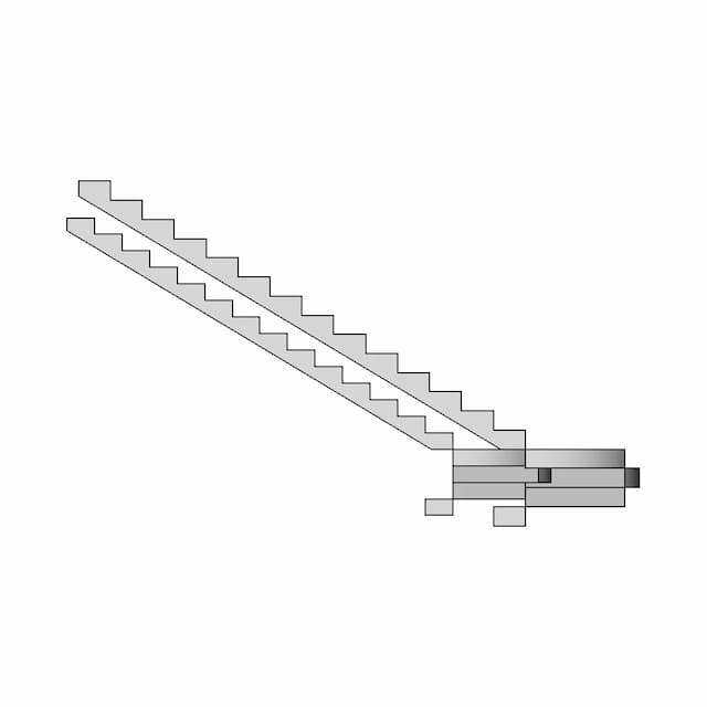 Stairs_One_Side_Only | 3D Engineering Design File