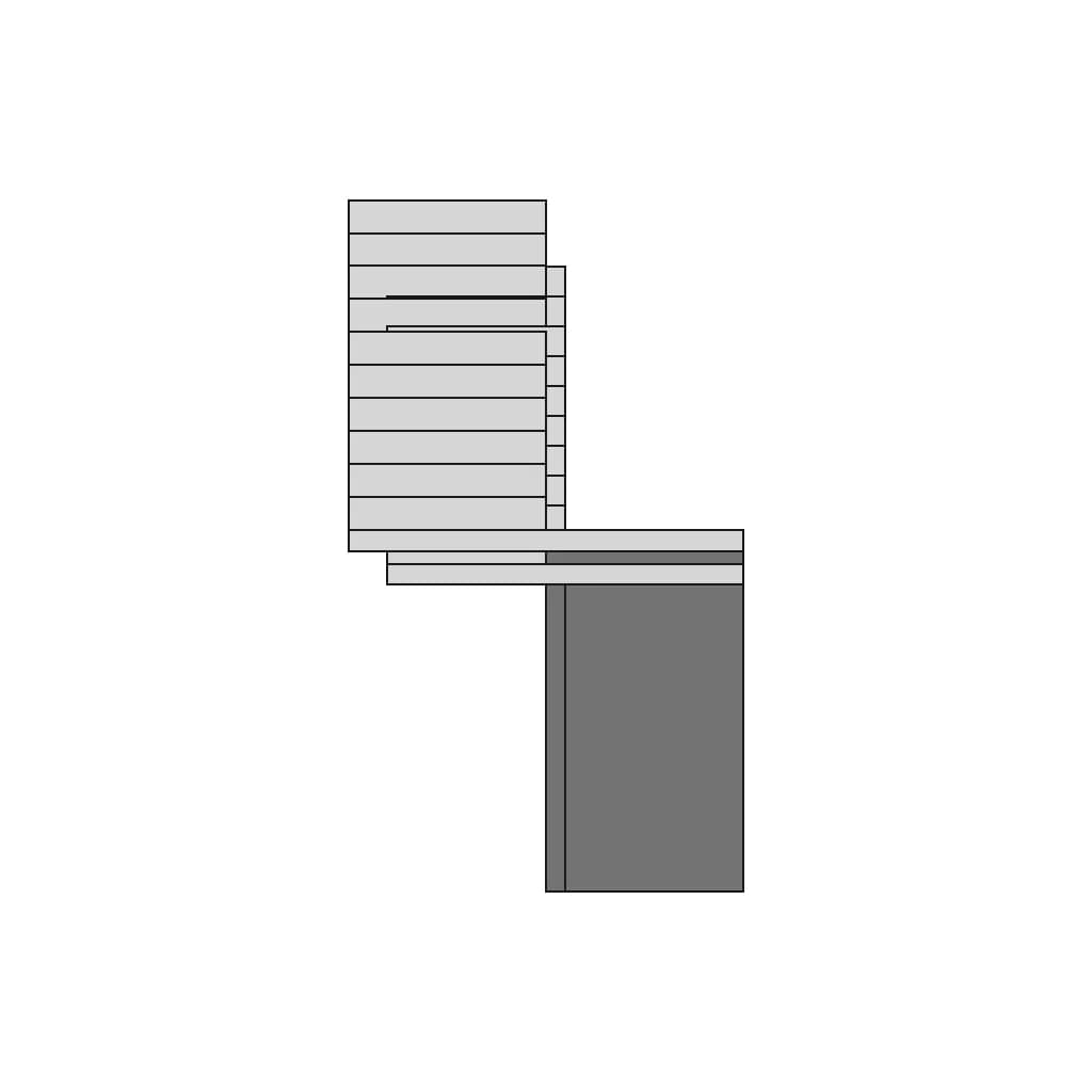 Stairs_Lh_21Steps_Type-1 - Downloadable CAD Representation_0_270_degree_snapshot
