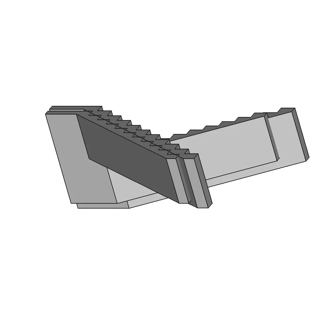 Stairs_Lh_21Steps_Type-1 - Downloadable CAD Representation_60_30_degree_snapshot