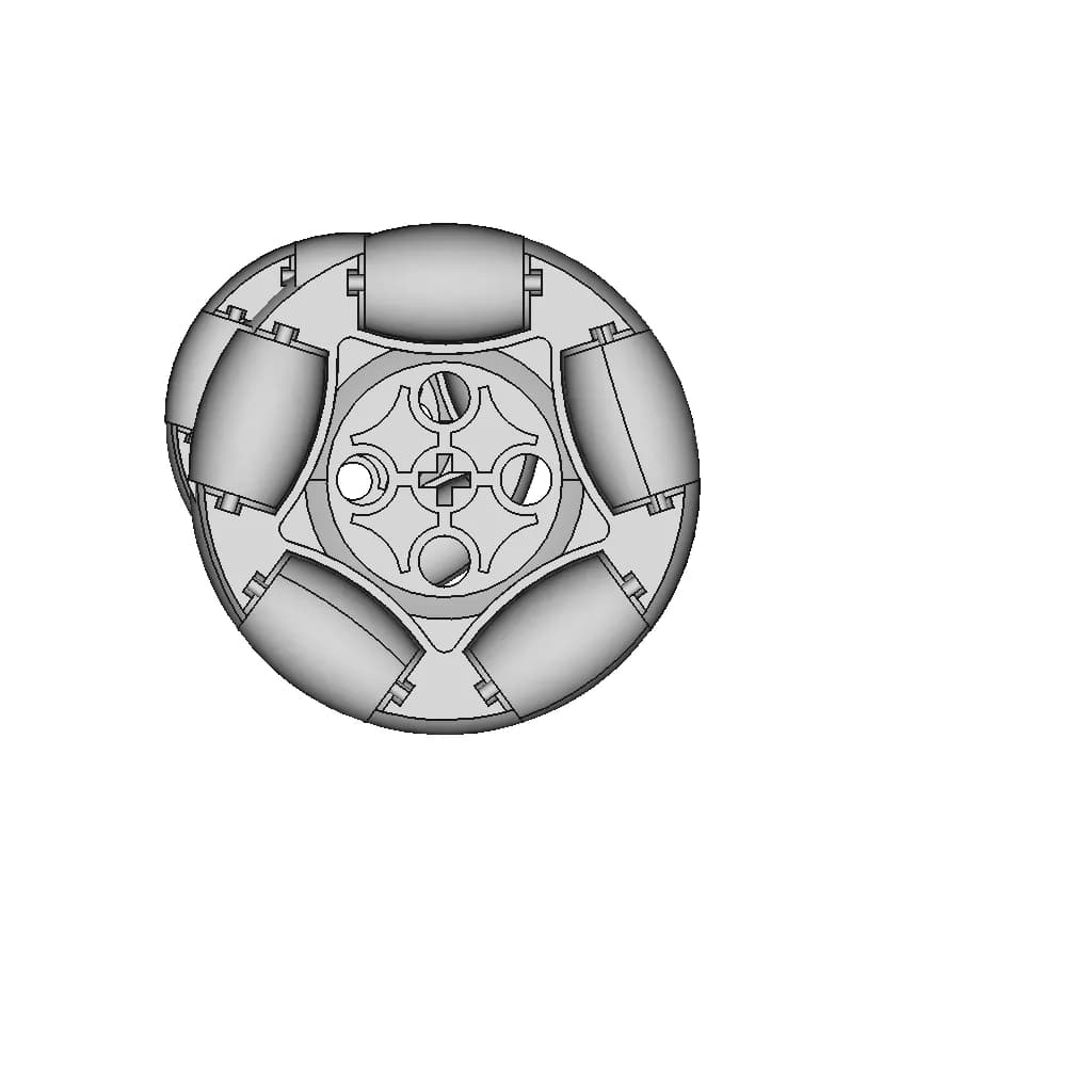 Omni 50Mm Or Transwheel 50Mm From Inex | 3D Engineering Design File_270_0_degree_snapshot