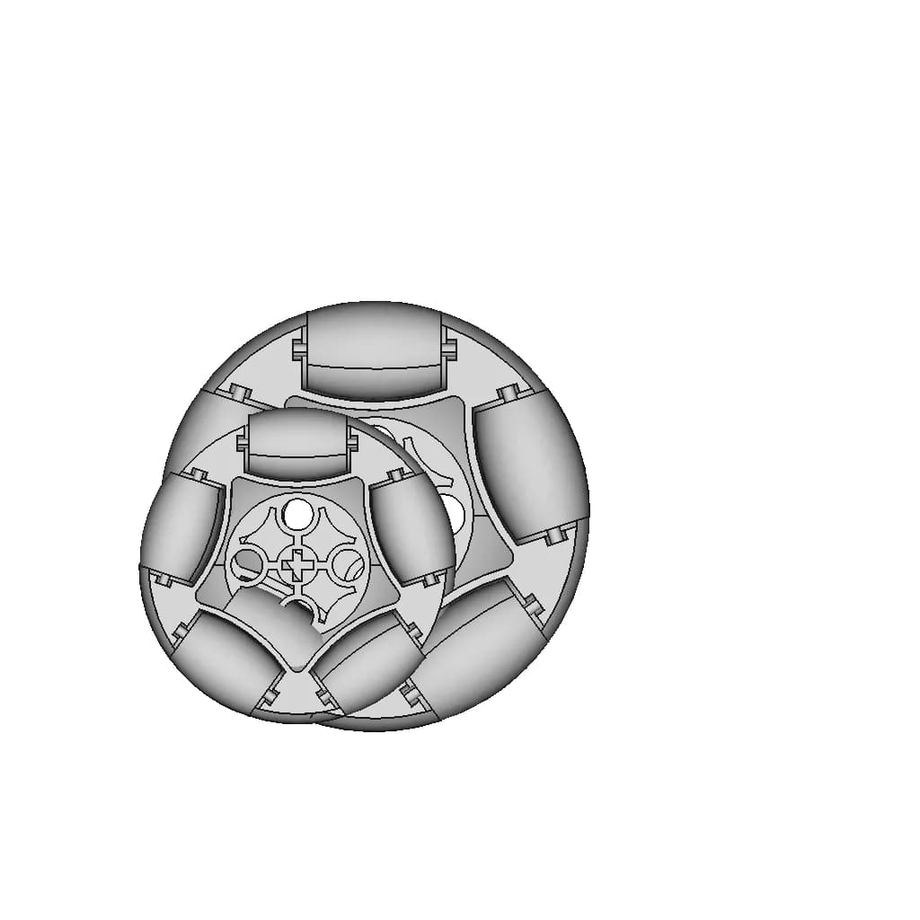 Omni 50Mm Or Transwheel 50Mm From Inex | 3D Engineering Design File_90_0_degree_snapshot