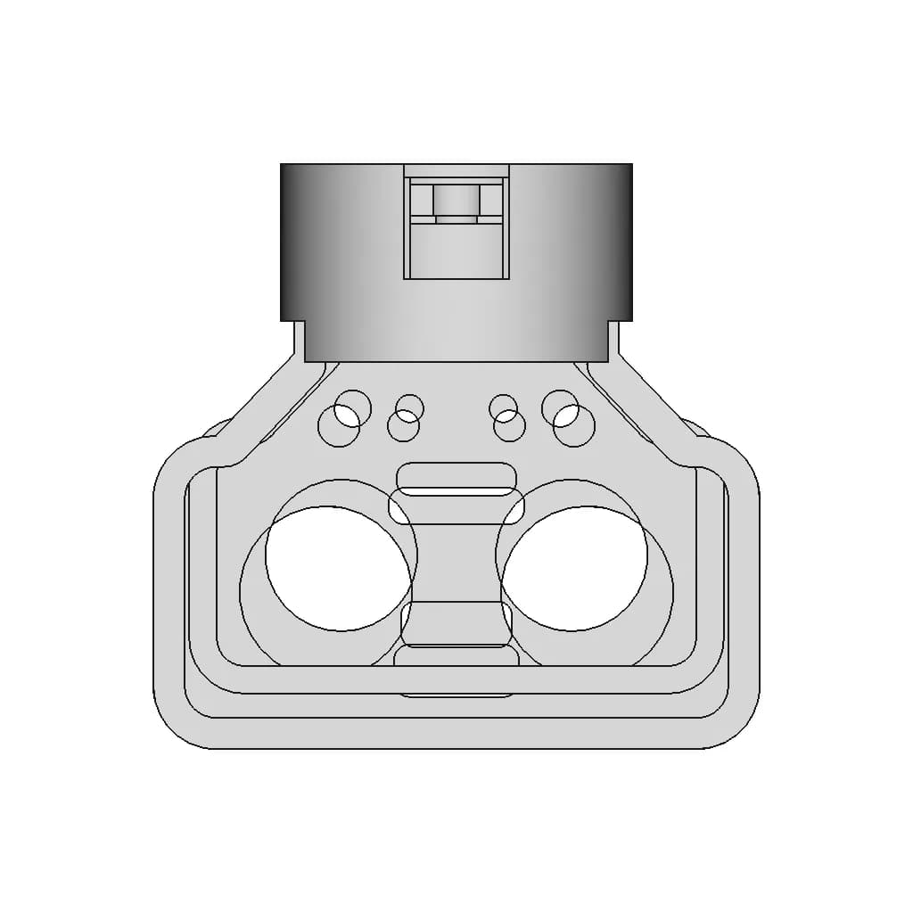 3D Printable Chassis & Body For Line Follower/Maze Solving Robot | High-Quality CAD Model_90_0_degree_snapshot