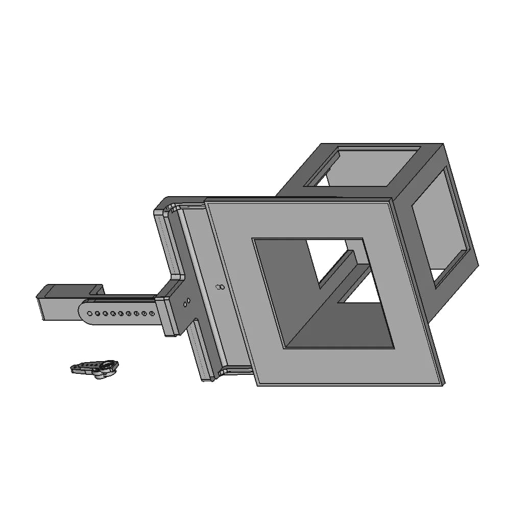 Picking Up Mechanism For Servo - Downloadable CAD Representation_60_30_degree_snapshot