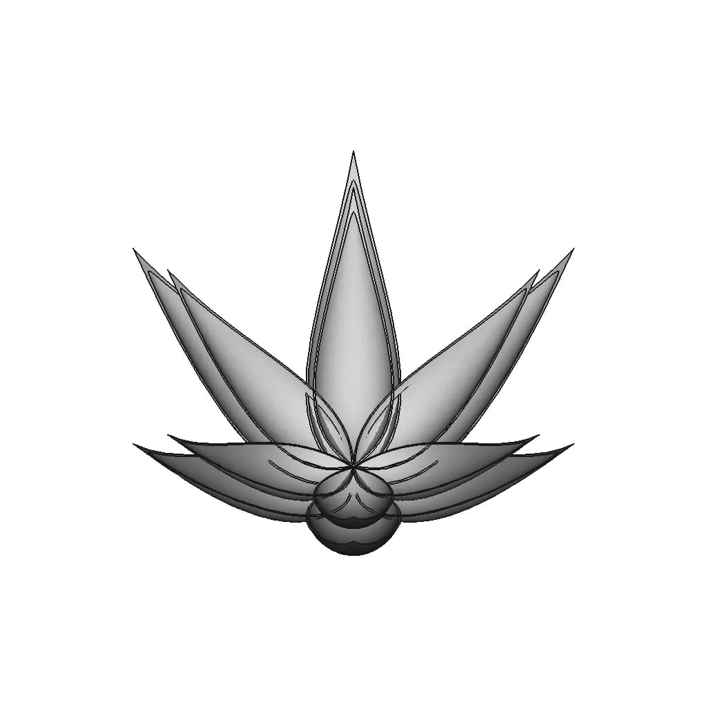 Flower - Downloadable CAD Representation_0_0_degree_snapshot
