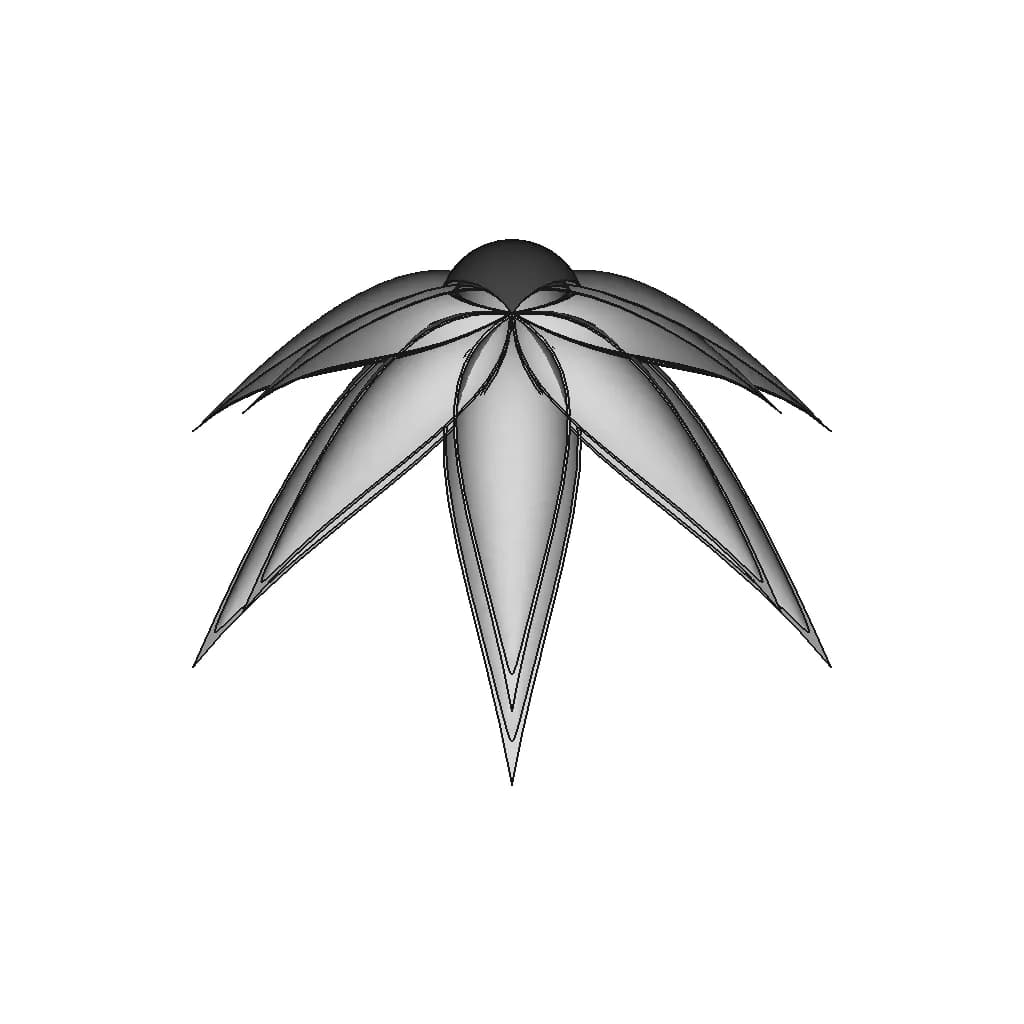 Flower - Downloadable CAD Representation_270_0_degree_snapshot