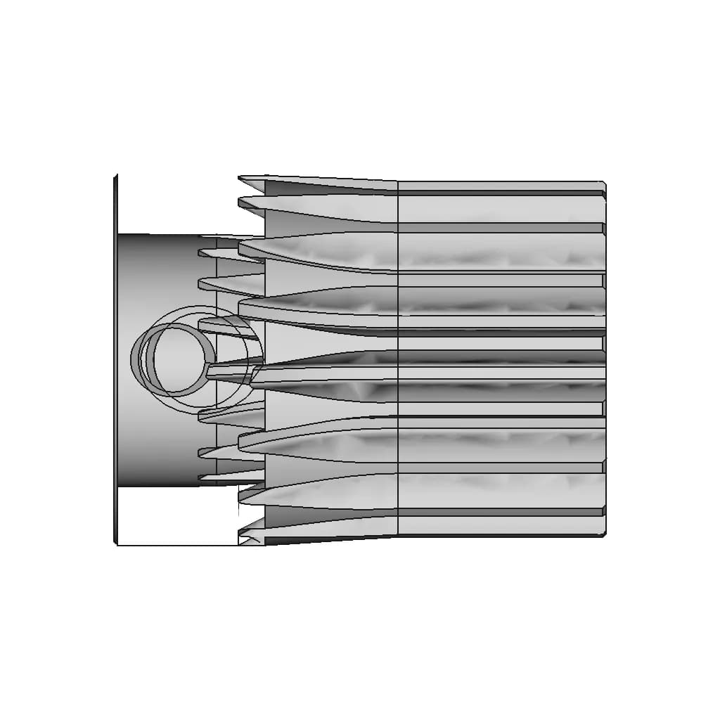 Pinion Gear 0.5M, 17T, 5Mm Shaft - Standard Mechanical Component_270_0_degree_snapshot