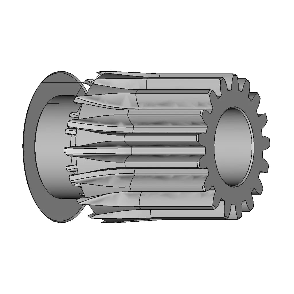 Pinion Gear 0.5M, 17T, 5Mm Shaft - Standard Mechanical Component_60_30_degree_snapshot