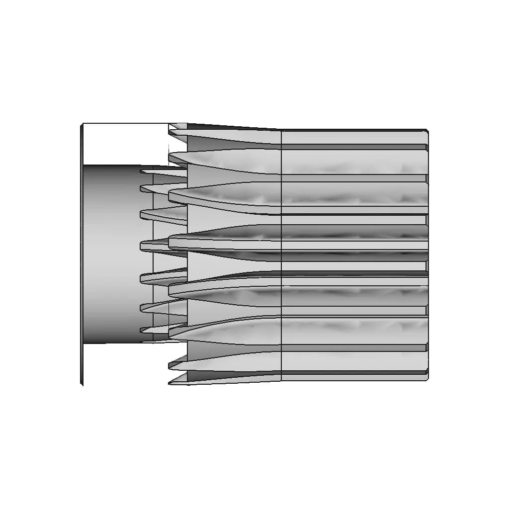 Pinion Gear 0.5M, 17T, 5Mm Shaft - Standard Mechanical Component_90_0_degree_snapshot